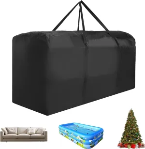 Outdoor Cushion Storage Bag 68" L x 30" W x 20" H, Large Patio Cushion Storage Bags, Oxford Fabric Christmas Tree Protective Storage Bag with Zipper and Padded Handle