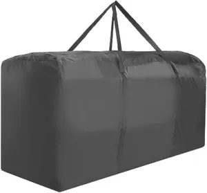 Outdoor Cushion Storage Bag,Extra Large Waterproof Patio Furniture Storage Bag with Zipper and Handle,Black Storage Tote for Patio Furniture Christmas Tree,68'' L x 20'' W x 30'' H