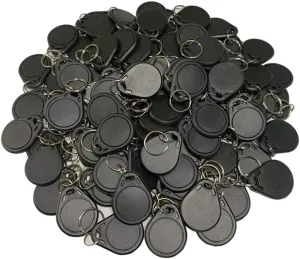 (Pack of 100 Waterproof ABS 13.56MHz ISO14443A MIFARE Classic 1K NFC RFID Token,RFID Keyfob,RFID tag (100 Pieces of Gray)