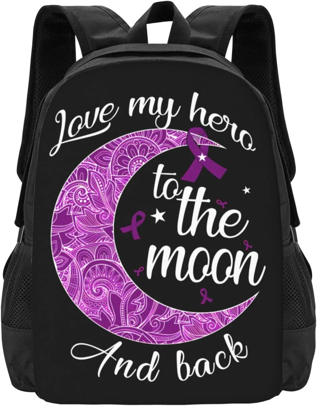 Pancreatic Cancer Awareness Backpack Lightweight Large Capacity Laptop Backpack Travel Backpacks for Unisex