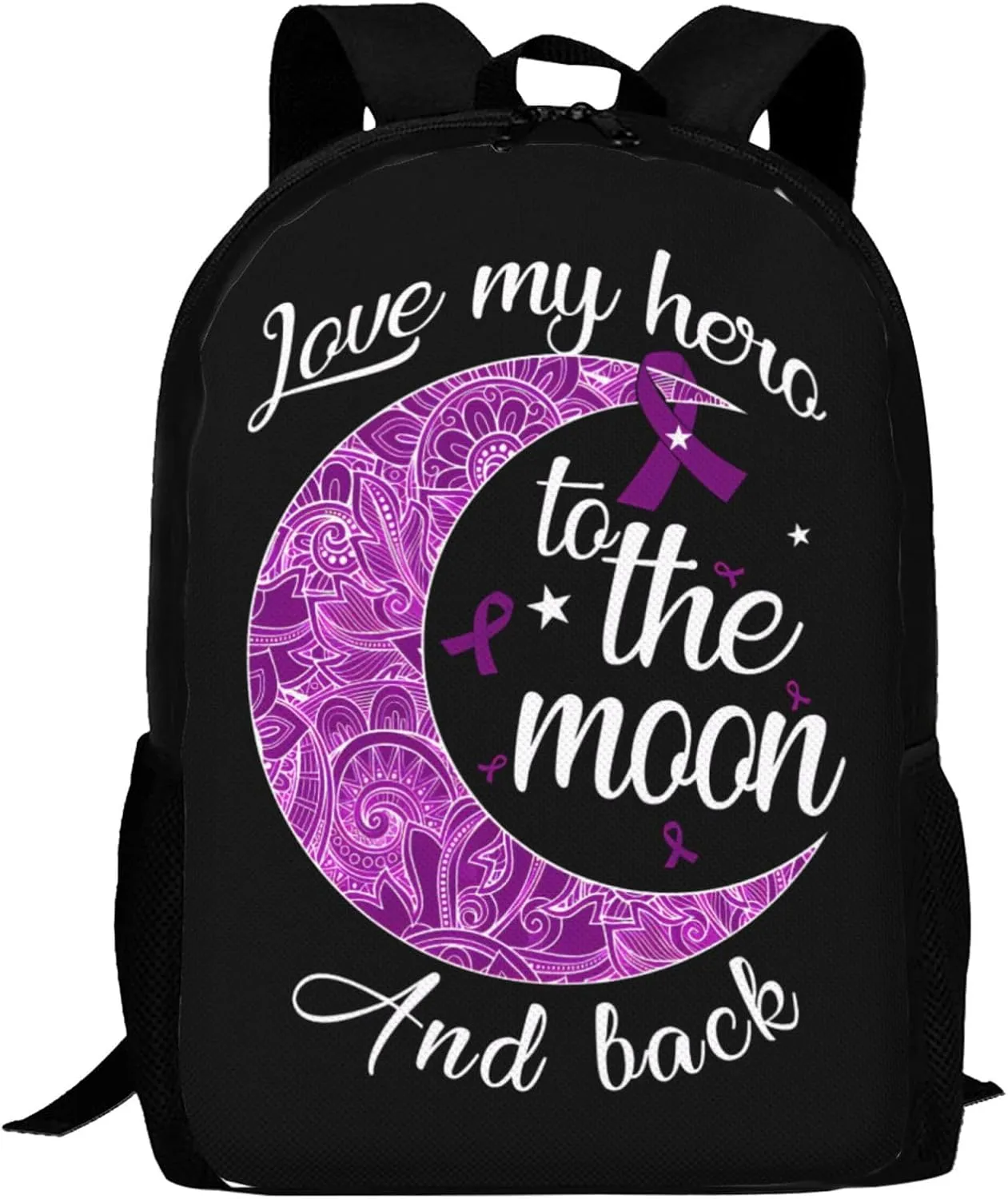 Pancreatic Cancer Awareness Backpack Lightweight Large Capacity Laptop Backpack Travel Backpacks for Unisex