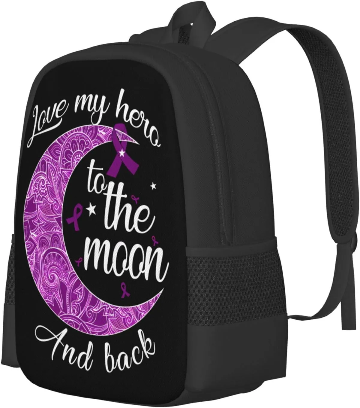 Pancreatic Cancer Awareness Backpack Lightweight Large Capacity Laptop Backpack Travel Backpacks for Unisex