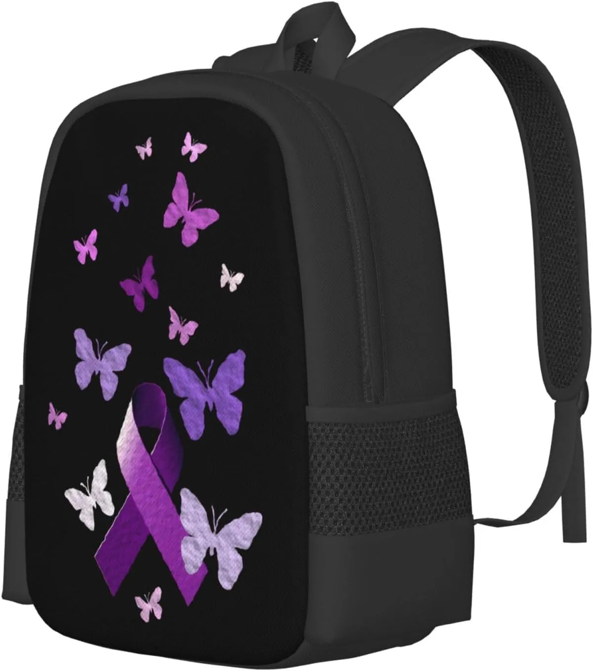 Pancreatic Cancer Awareness Backpack Lightweight Large Capacity Laptop Backpack Travel Backpacks for Unisex
