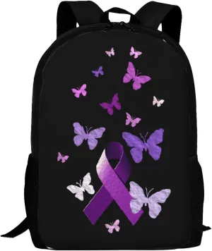 Pancreatic Cancer Awareness Backpack Lightweight Large Capacity Laptop Backpack Travel Backpacks for Unisex