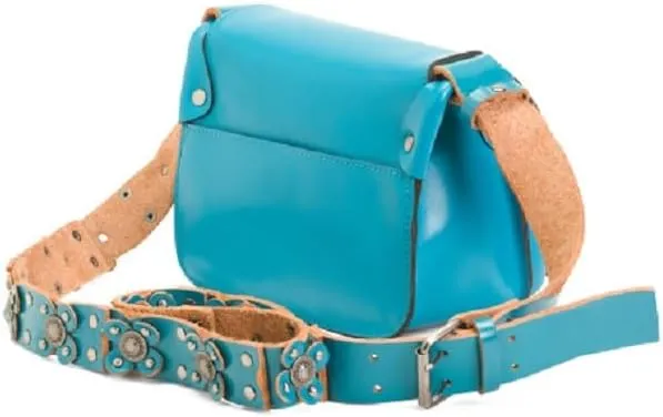 Patricia Nash Strapped Vintage Leather Armerina Square Flap Bag
