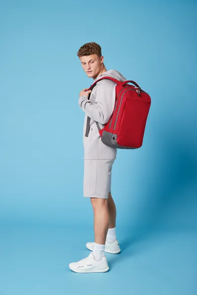 Personalised Pro Backpack with Water bottle pocket and Matching Gym Bag Initial and Name 23L Royal Blue Set