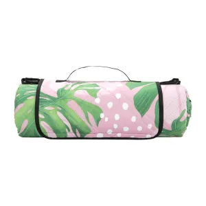 Picnic Mat - Monstera Pink