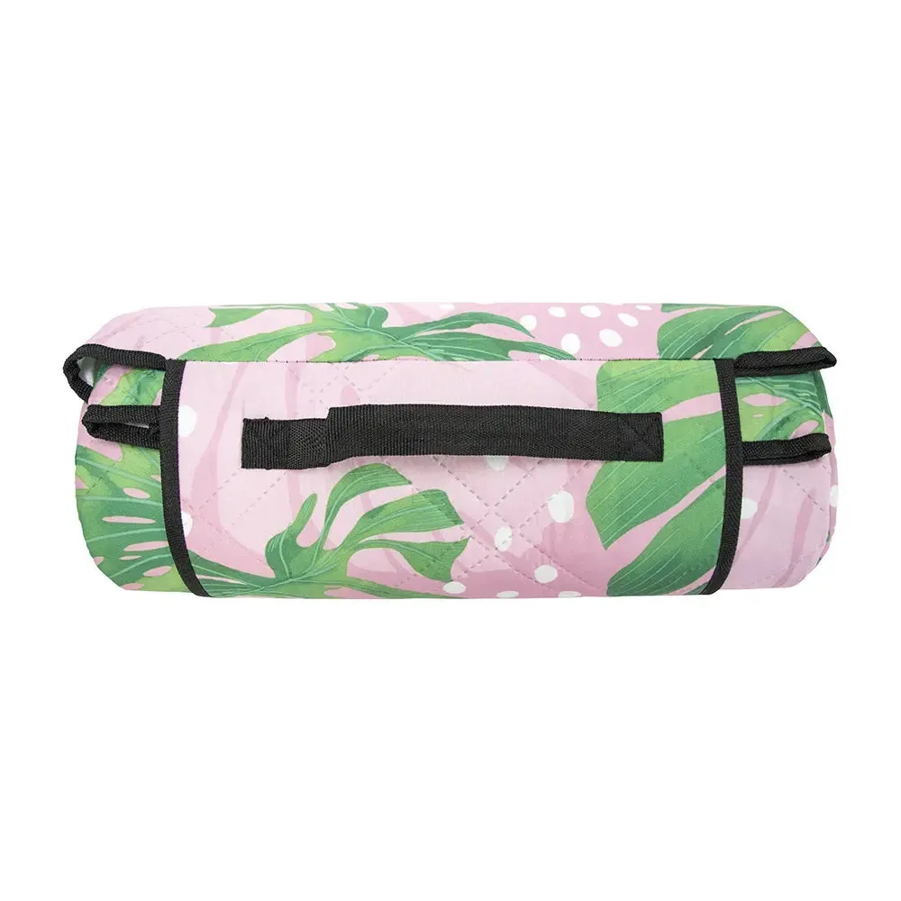 Picnic Mat - Monstera Pink
