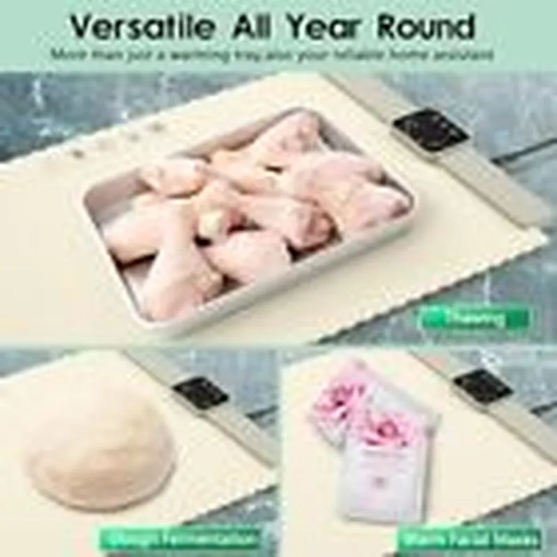 Portable Food Warmer Silicone Heating Mat for Food, 4 Temperature