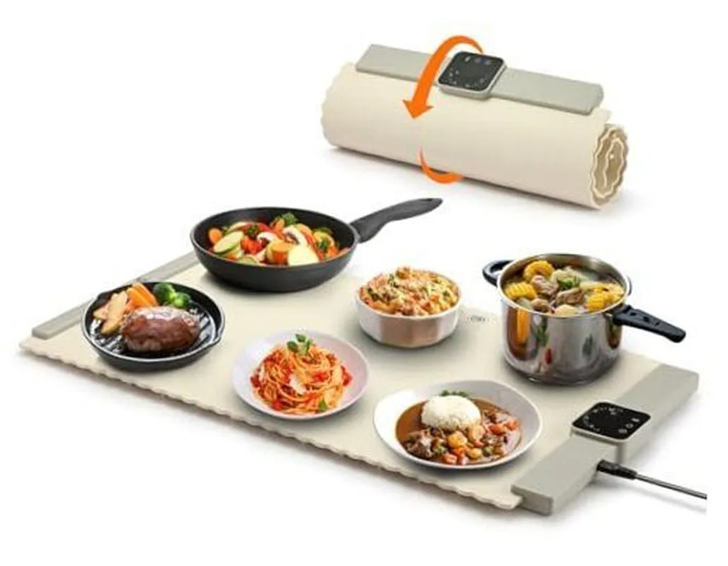 Portable Food Warmer Silicone Heating Mat for Food, 4 Temperature