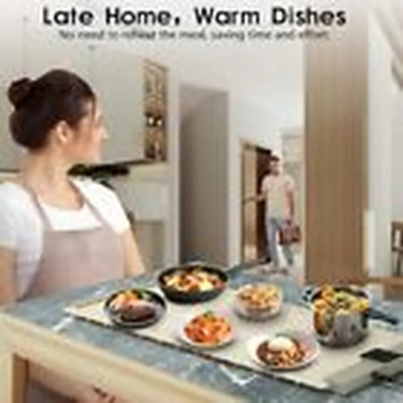 Portable Food Warmer Silicone Heating Mat for Food, 4 Temperature