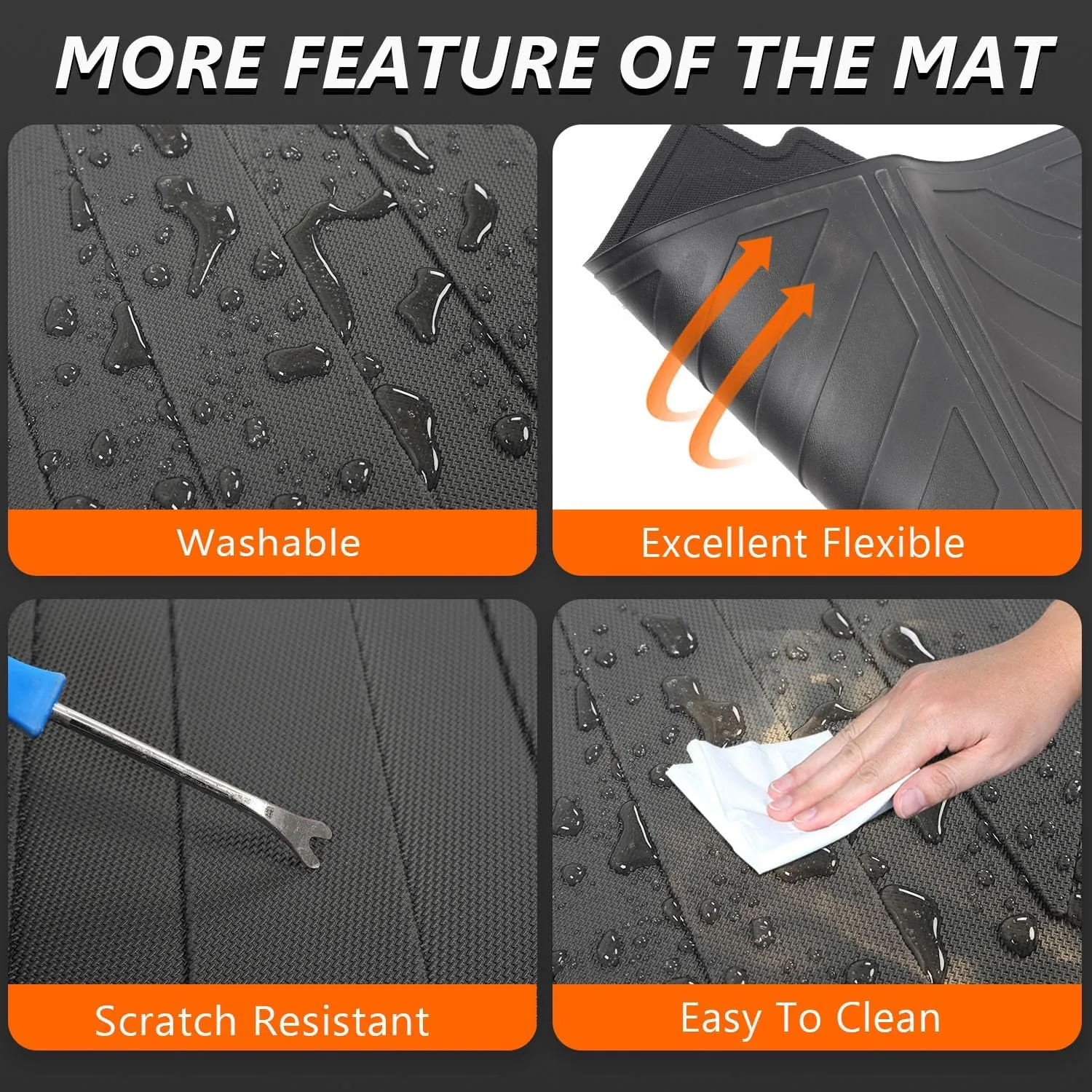 powoq Truck Bed Mat Compatible with 2022-2025 Ford Maverick Tailgate Mat Truck Bed Liner Tailgate Protector All Weather Replacement for 2022-2024 2025 Ford Maverick Accessories(Bed Mat Tailgate Mat)
