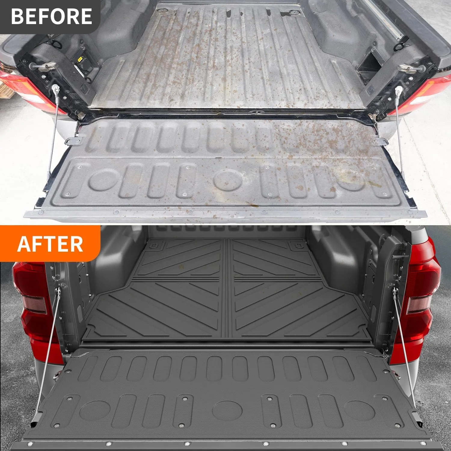 powoq Truck Bed Mat Compatible with 2022-2025 Ford Maverick Tailgate Mat Truck Bed Liner Tailgate Protector All Weather Replacement for 2022-2024 2025 Ford Maverick Accessories(Bed Mat Tailgate Mat)