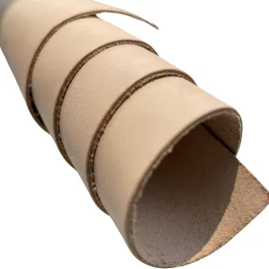 Premium Cowhide 2mm Veg-Tan Leather Sheets for Crafting, Tooling, Sewing, Laser Engraving, Upholstery, Leatherworking, DIY Projects, Bags, Wallets and Handmade Craft. (Off-White, 12"X24")