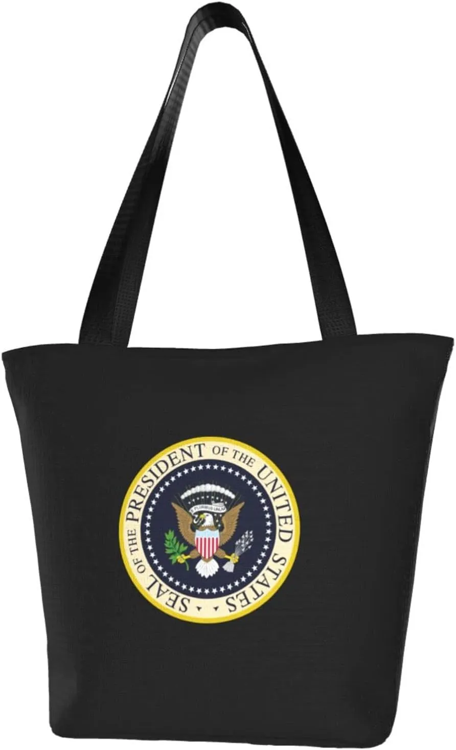 Presidential Seal United States Women'S Casual One Shoulder Carry Shopping Bag Large Capacity Working Storage Handbag