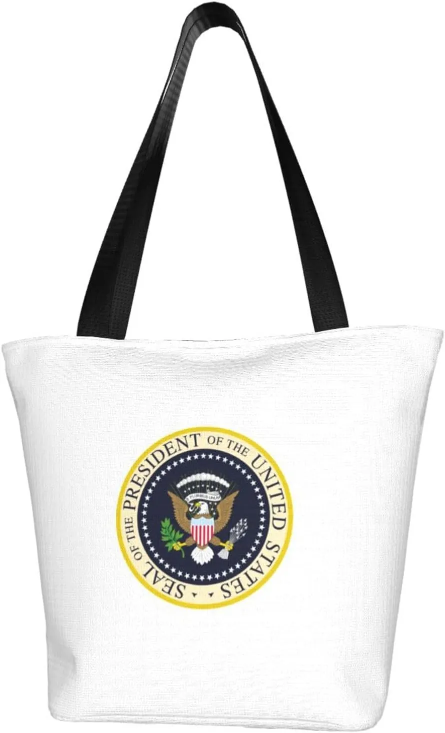 Presidential Seal United States Women'S Casual One Shoulder Carry Shopping Bag Large Capacity Working Storage Handbag