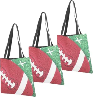 PRETYZOOM Cute Tote Bag Football Goodie Bag Rugby Tote Lightweight Polyester Shopping Bag Party Favor Handbag for Travel