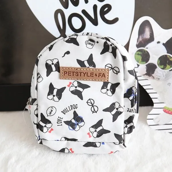Printed Frenchie Self Backpack