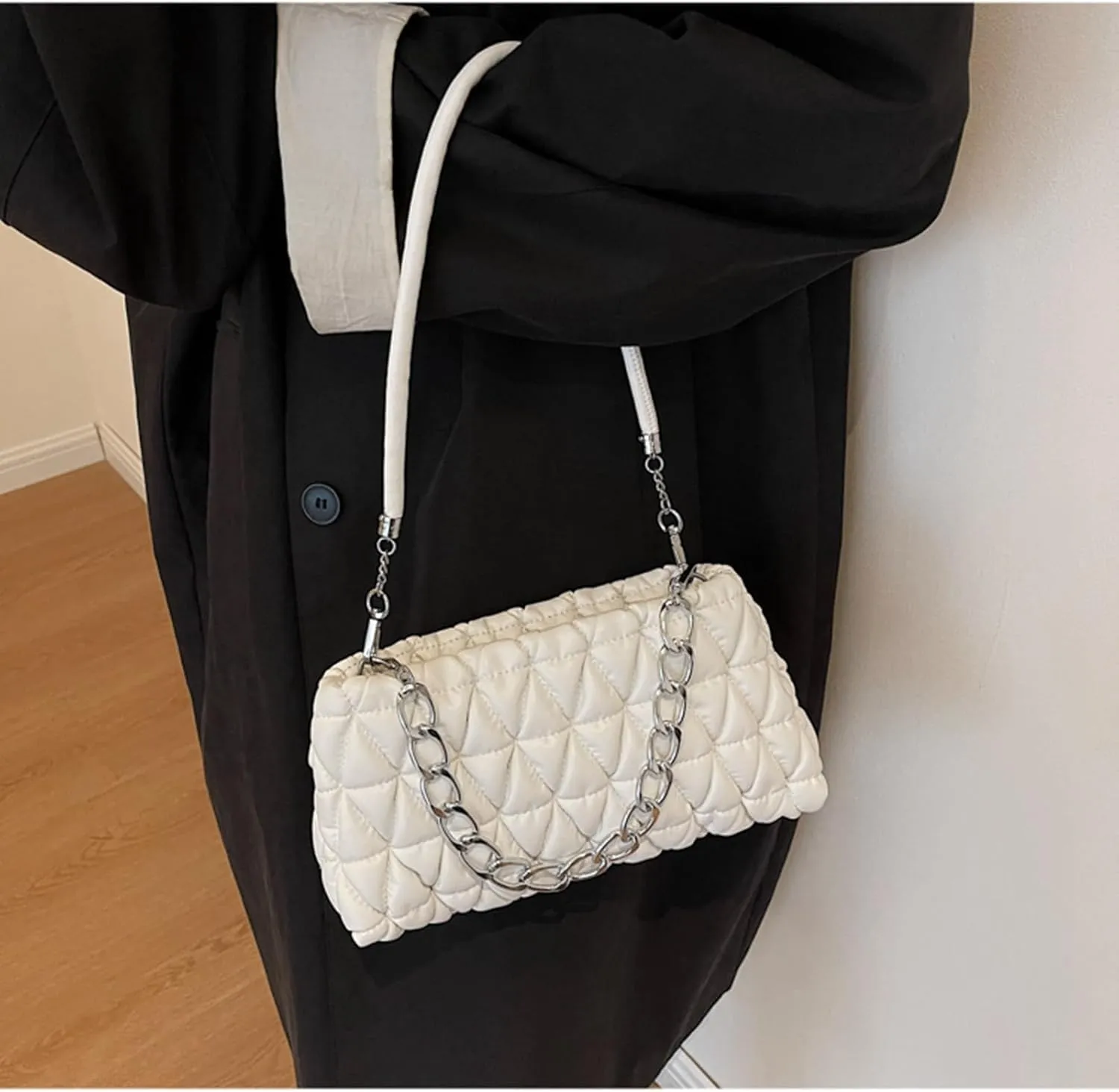 PU Leather Crossbody Bag Ladies Shoulder Top Handle Chain Bags Handbag Purse Evening Bag