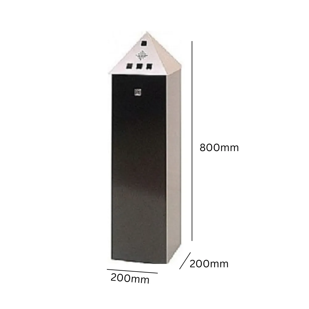 Pyramid Top Free Standing Cigarette Bin