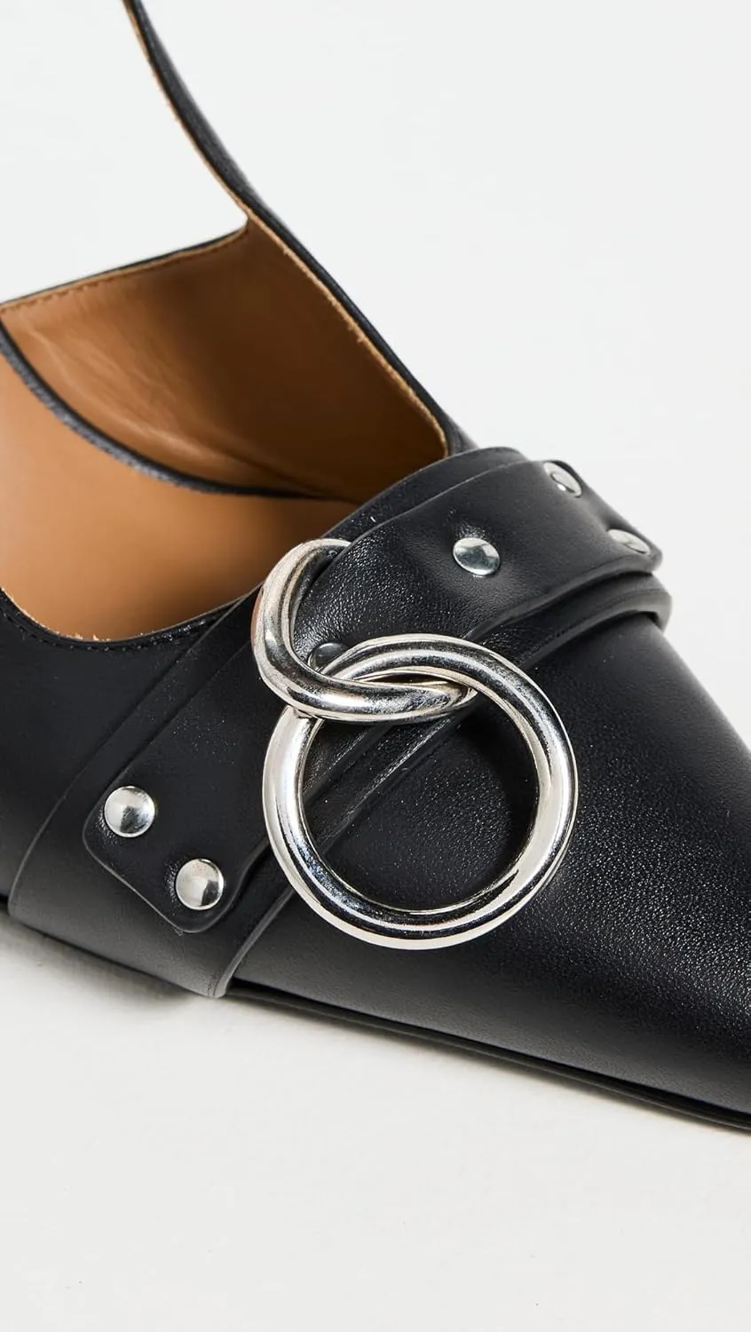 R13 Women's Sling Back Heels with Ring