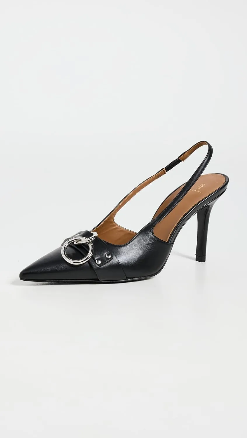R13 Women's Sling Back Heels with Ring