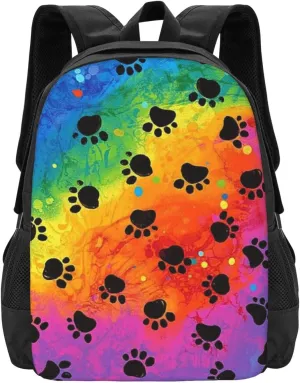 Rainbow Paws Lightweight Packable Backpack Travel Casual Large Capacity Daypack Foldable Backpack For Men Women