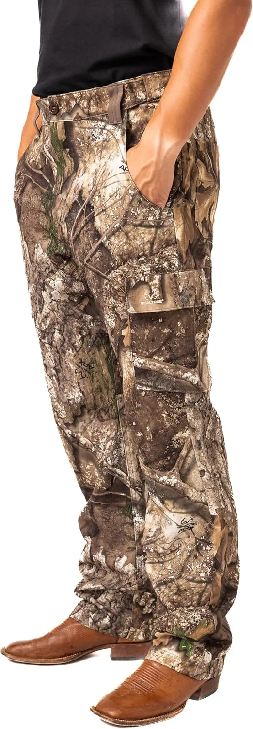 Realtree Men's All-Season Pants, Lightweight Camo Hunting Gear, Moisture-Wicking, Durable Fabric