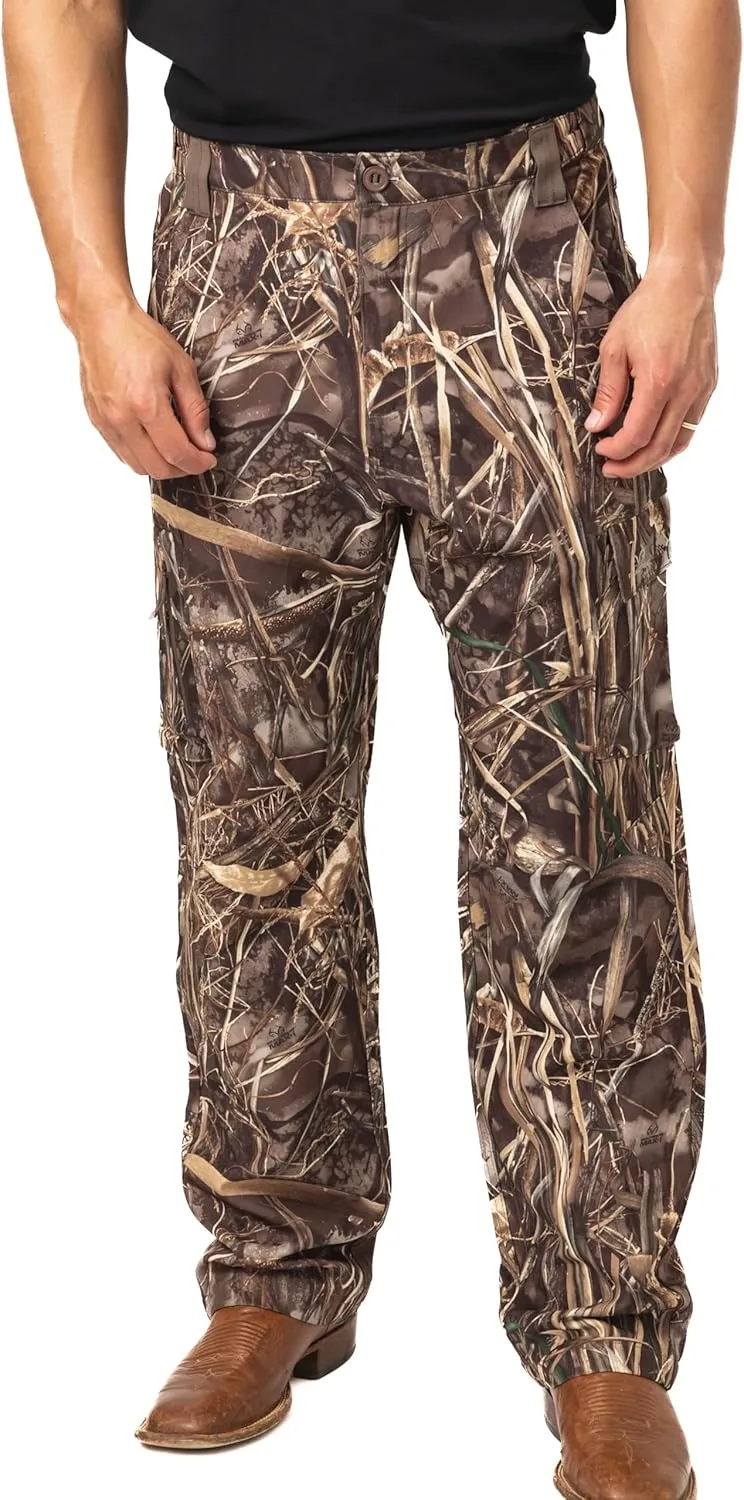 Realtree Men's All-Season Pants, Lightweight Camo Hunting Gear, Moisture-Wicking, Durable Fabric