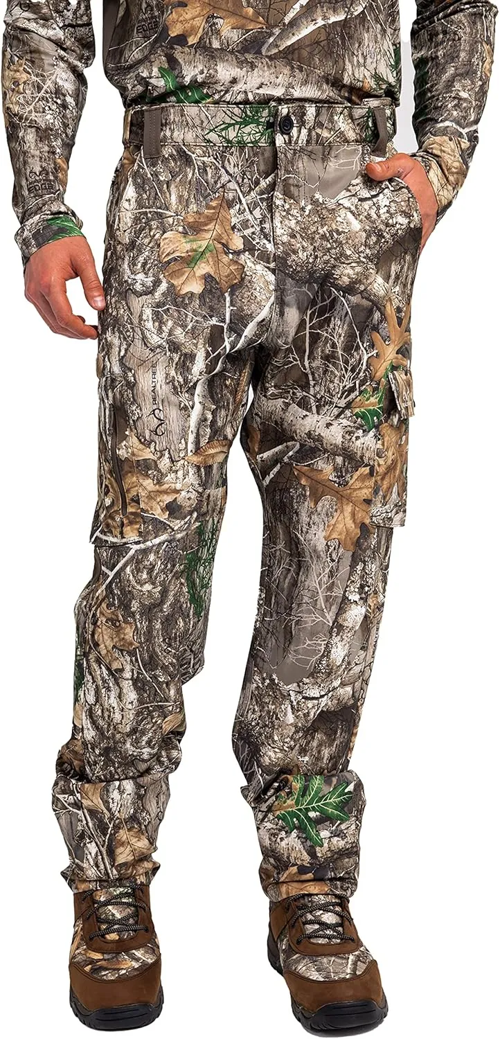 Realtree Men's All-Season Pants, Lightweight Camo Hunting Gear, Moisture-Wicking, Durable Fabric