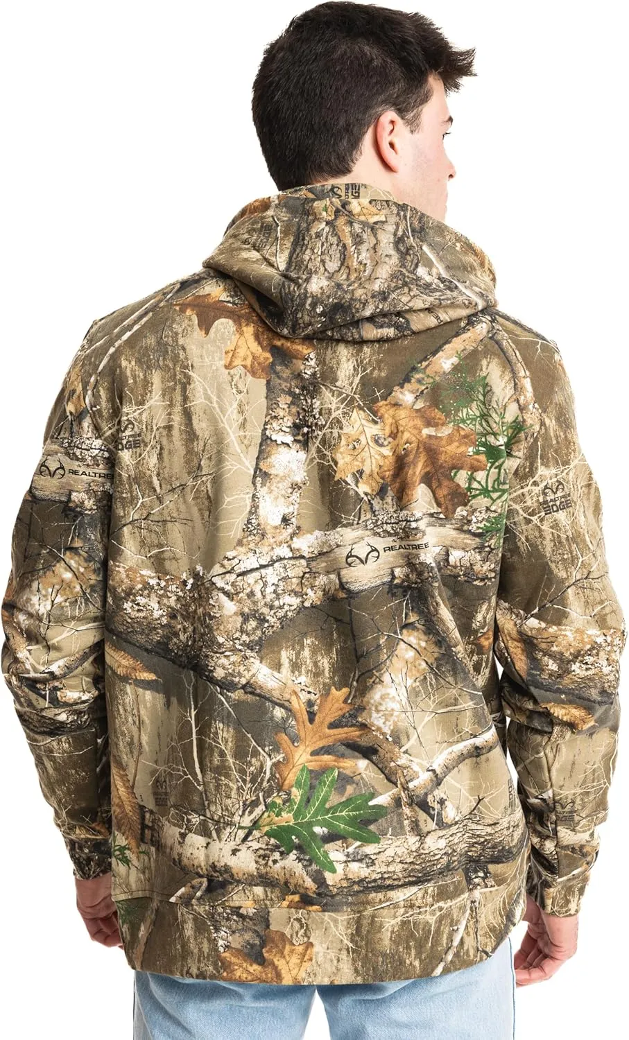 Realtree Men's Camo Fleece Hoodie | Poly-Cotton Hunting Sweatshirt | Warm Outdoor Pullover with Kangaroo Pocket