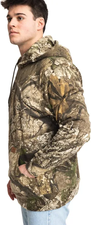 Realtree Men's Camo Fleece Hoodie | Poly-Cotton Hunting Sweatshirt | Warm Outdoor Pullover with Kangaroo Pocket