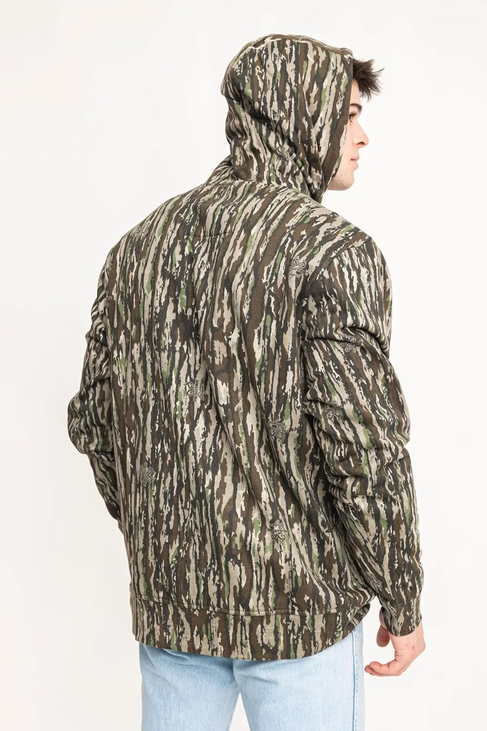 Realtree Men's Camo Fleece Hoodie | Poly-Cotton Hunting Sweatshirt | Warm Outdoor Pullover with Kangaroo Pocket