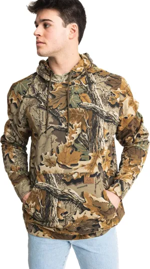 Realtree Men's Camo Fleece Hoodie | Poly-Cotton Hunting Sweatshirt | Warm Outdoor Pullover with Kangaroo Pocket
