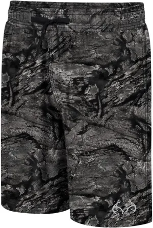 Realtree Men's Fishing Camo Quick Dry 8 Inch Inseam Drawstring Swim Trunks