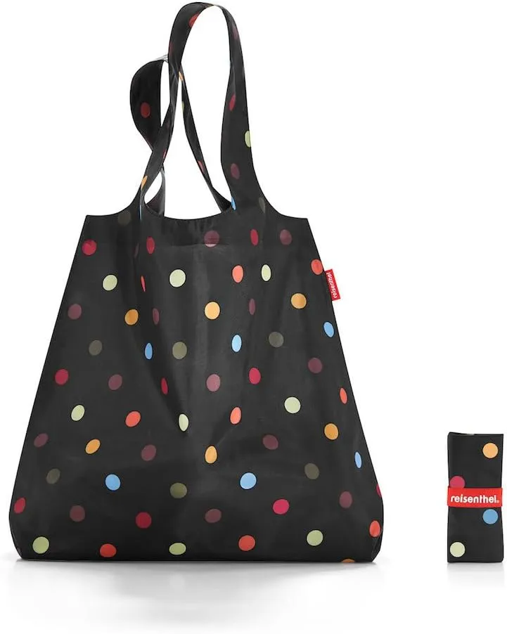 reisenthel mini maxi shopper dots - foldable shopping bag with attractive design - water repellent