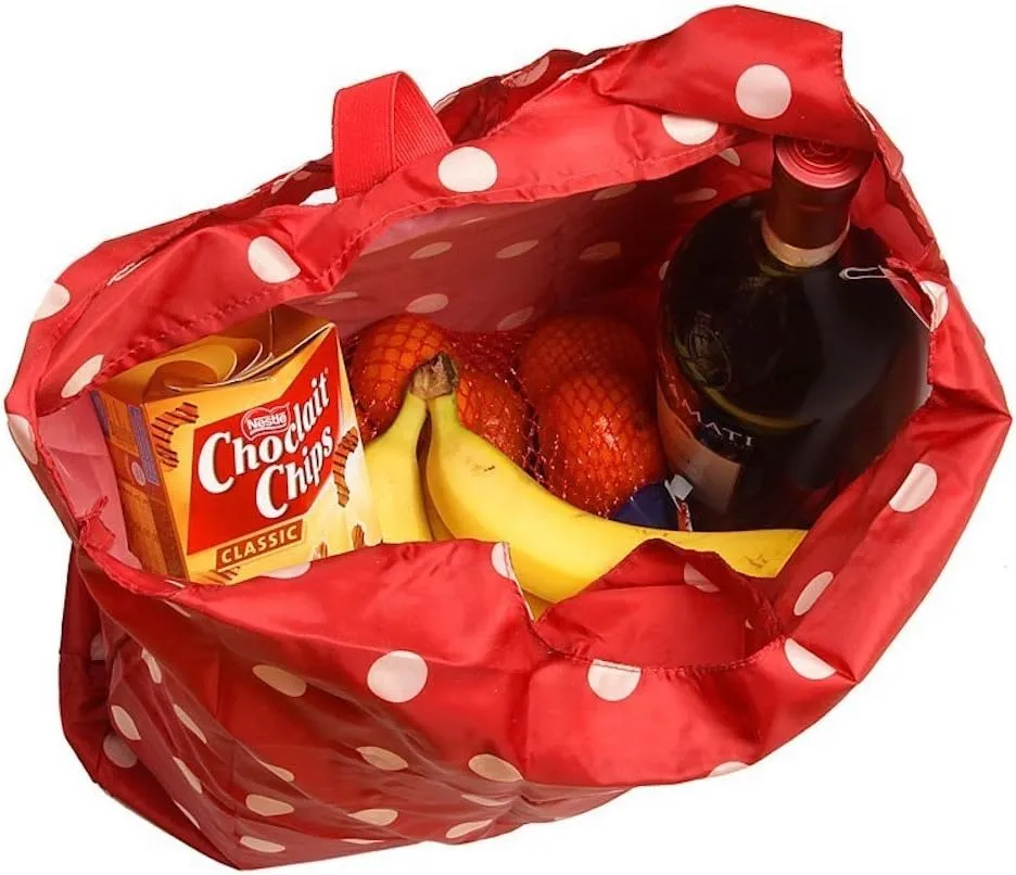 reisenthel mini maxi shopper dots - foldable shopping bag with attractive design - water repellent
