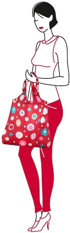reisenthel mini maxi shopper dots - foldable shopping bag with attractive design - water repellent