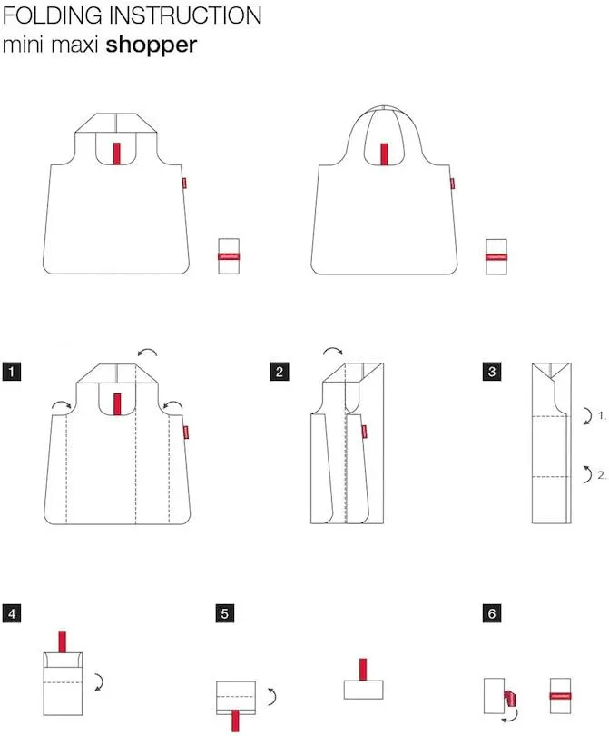 reisenthel mini maxi shopper dots - foldable shopping bag with attractive design - water repellent
