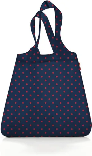 reisenthel mini maxi shopper mixed dots red - foldable shopping bag with attractive design - water repellent