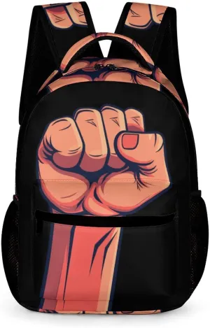 Resist Fist Funny Pride Cute Backpack Printed Shoulder Bag Travel Dackpack for Shopping Camping