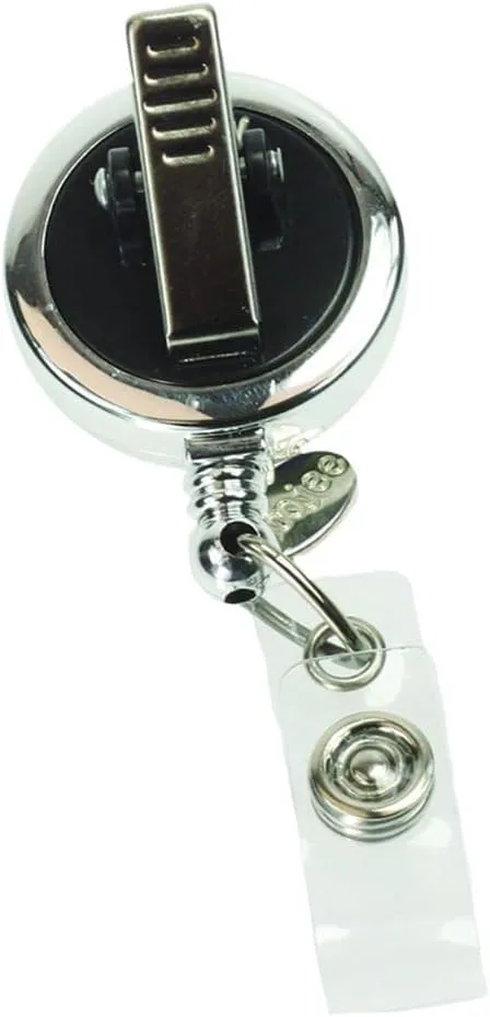 Retractable Badge Holder 32" Fashionable Badge Reels Retractable for Office Workers Teachers Students Nurses with 360° Swivel Alligator Clip Cute Badge Reel (Razzle Dazzle Purple)