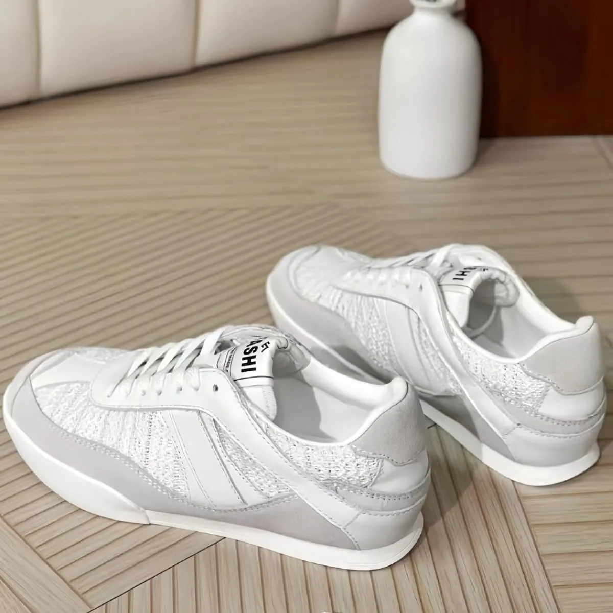 Retro Patchwork Design Lace - up Women's German Army Trainer Shoes Lightweight Flats Round Toe Genuine Suede Leather Sneakers for Women Daily Casual