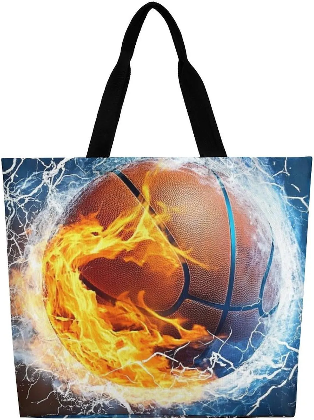 Reusable Grocery Bag for Women, Portable Large Shopping Storage Bag Casual Shoulder Handbags