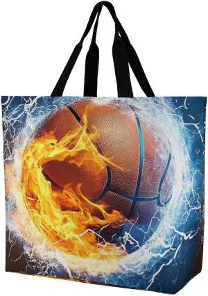 Reusable Grocery Bag for Women, Portable Large Shopping Storage Bag Casual Shoulder Handbags