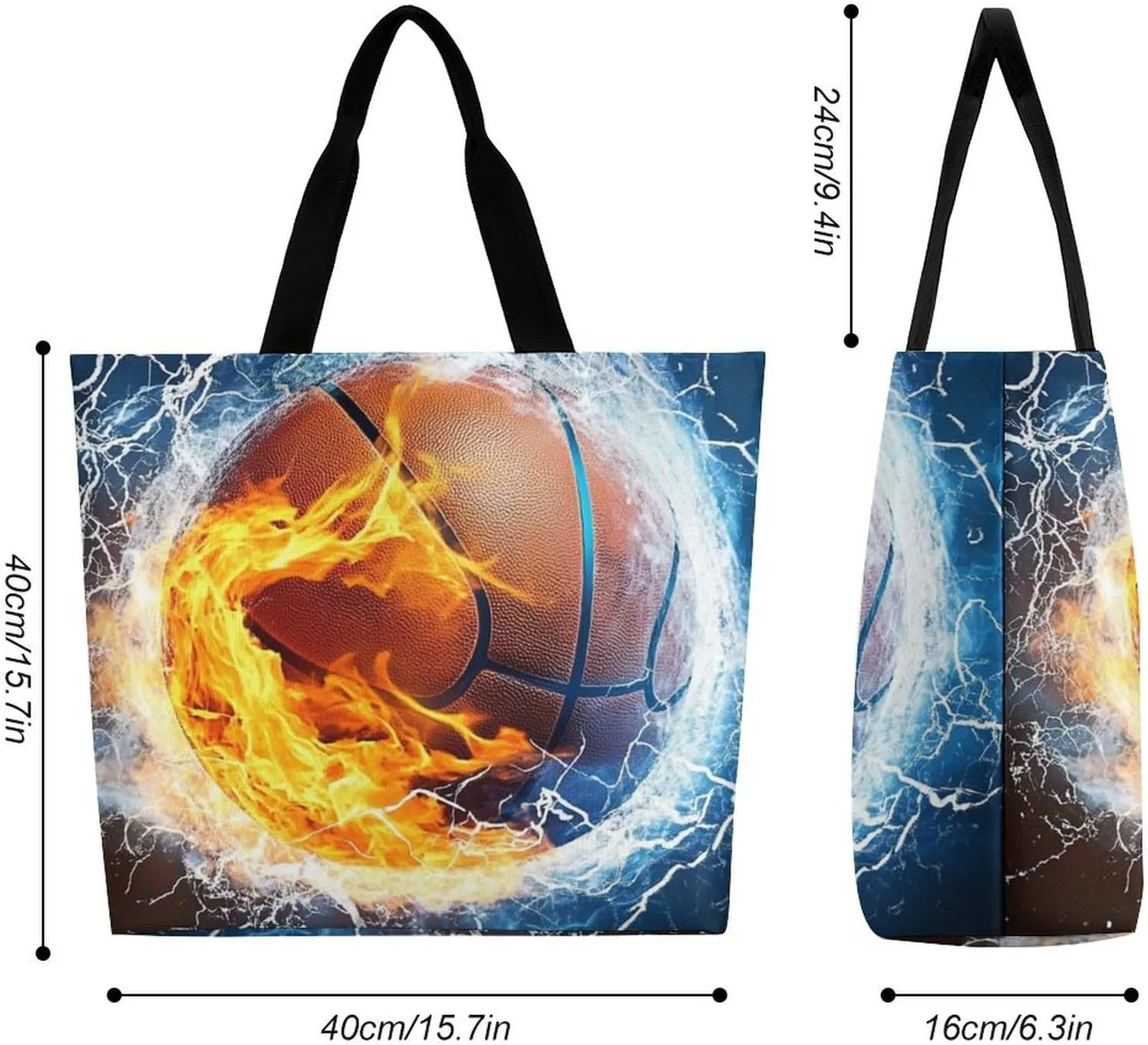 Reusable Grocery Bag for Women, Portable Large Shopping Storage Bag Casual Shoulder Handbags