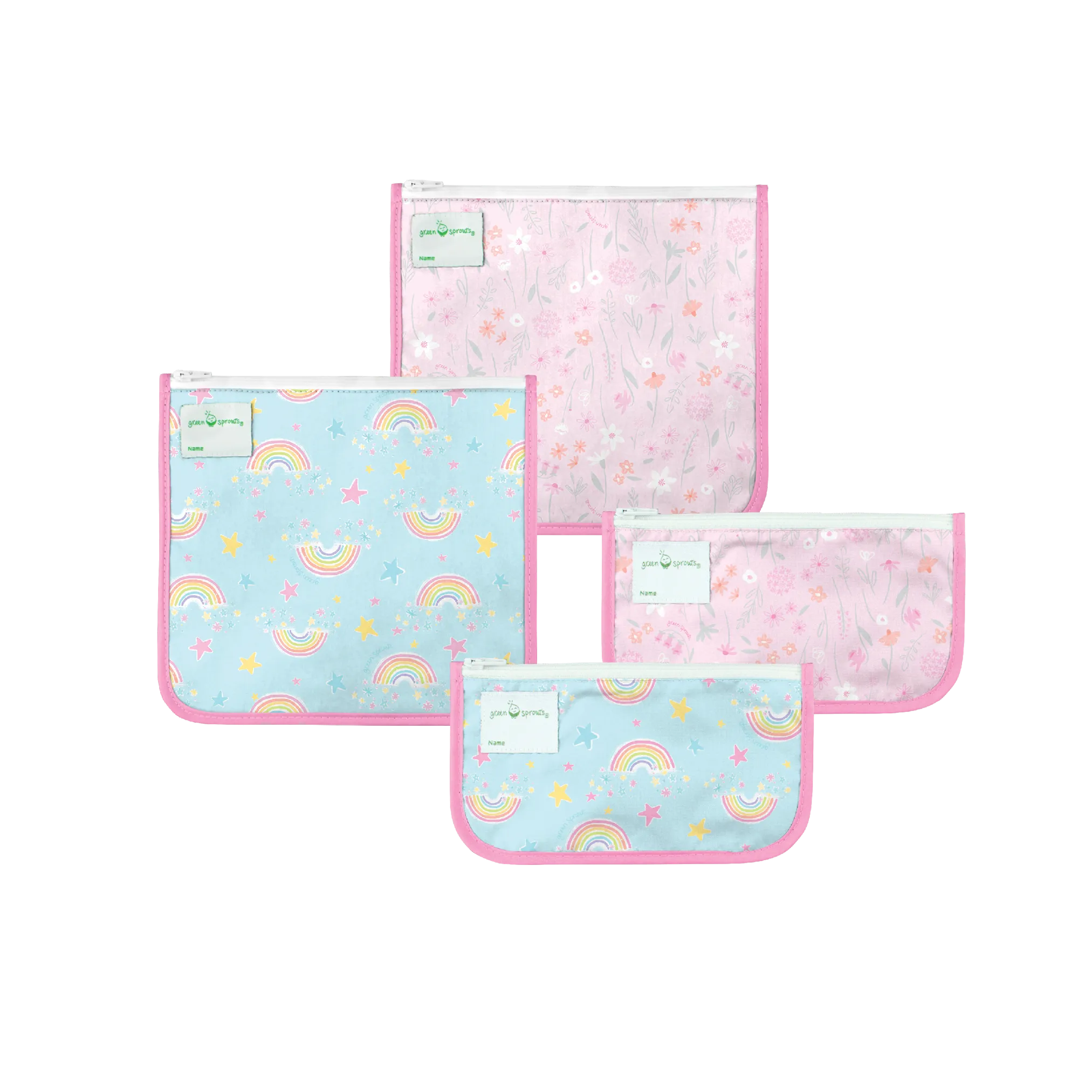 Reusable Insulated Sandwich Bags & Reusable Snack Bags (4 pack)
