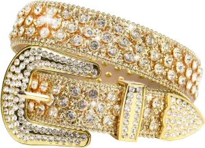 Rhinestone Belt - Shining Diamond Studded Belt for Men & Women - Cowgirl Cowboy Punk Y2K Style