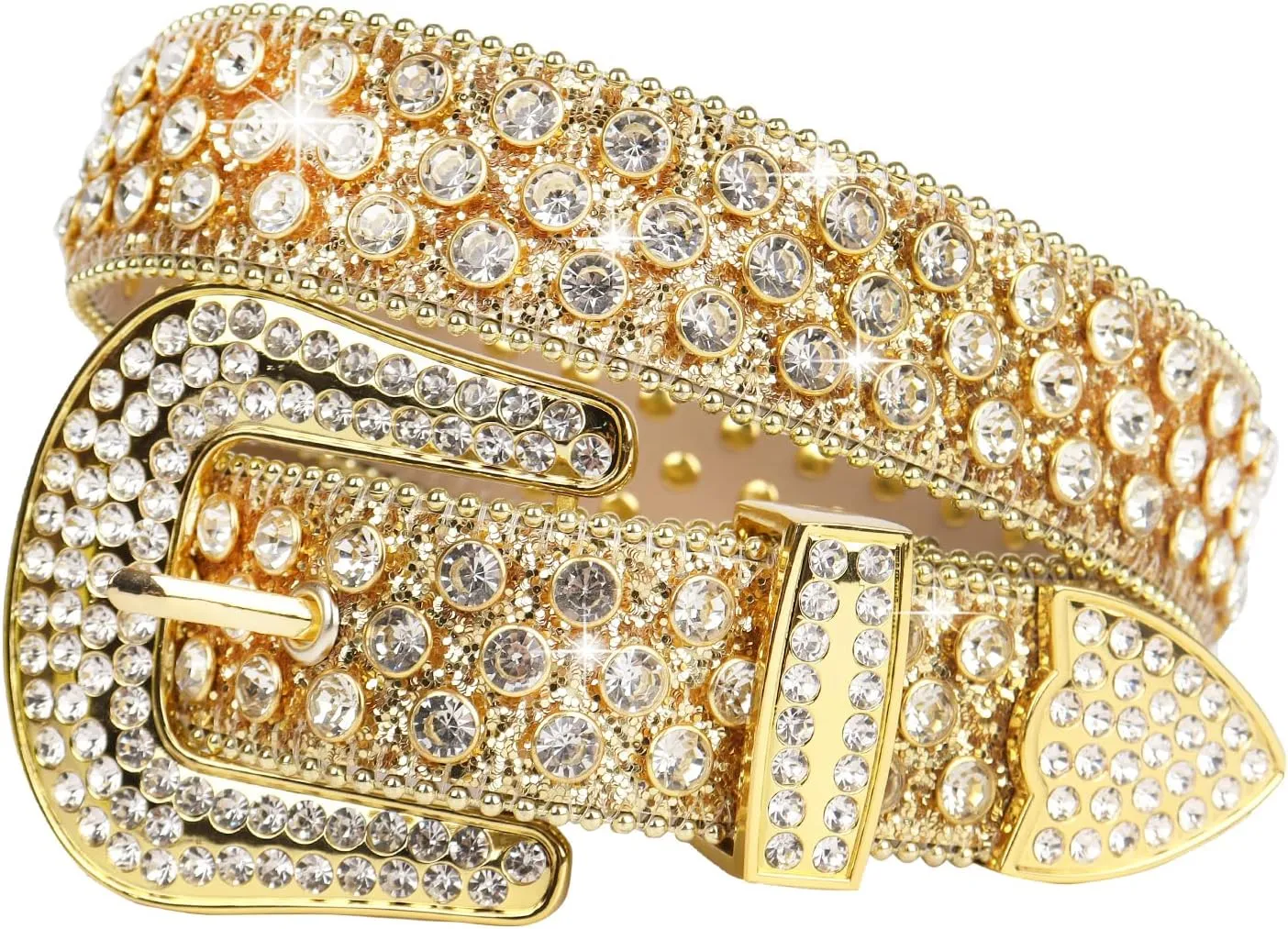 Rhinestone Belt - Shining Diamond Studded Belt for Men & Women - Cowgirl Cowboy Punk Y2K Style