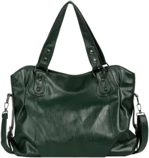 RICHTRUE Gloss Leather Tote Bag Work Tote Bag Y2k Shoulder Bag Crossbody Grunge Leather Crossbody Bags Women Studded Purse